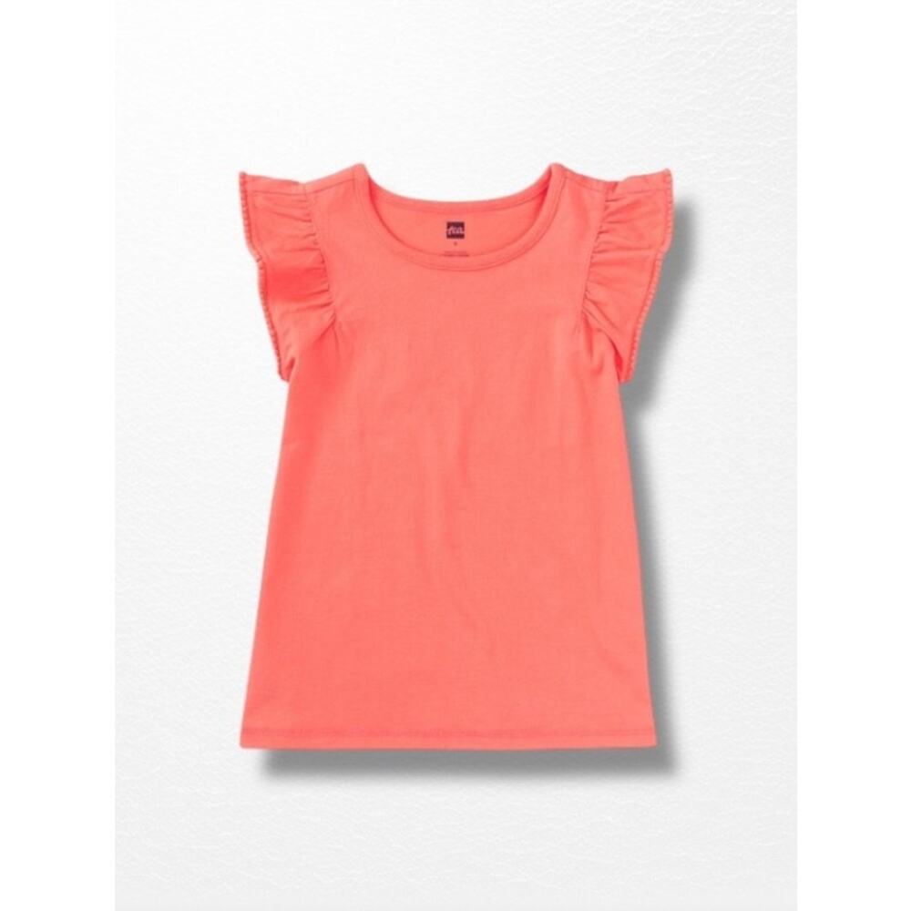 Tea Collection Pom Pom Flutter Top, Size 7